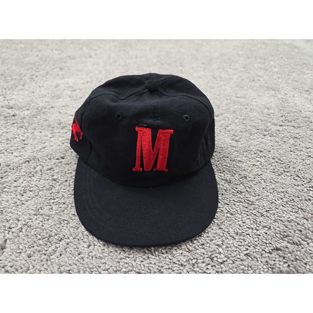Marlboro‎ Baseball Cap Hat Mens OS Vanguard Black Cowboy Western Cigarette